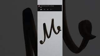 calligraphy mletter englishlearning name handwriting [upl. by Battiste944]