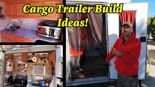 More Cargo Trailer Camper Build Ideas  Rick and Sharrons Rig [upl. by Ecilegna281]