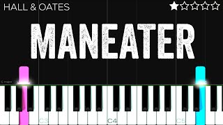 Daryl Hall amp John Oates  Maneater  EASY Piano Tutorial [upl. by Ytinav]