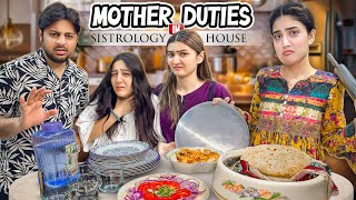 MAMA KI DUTIES KERNI PAR GAI 🤯  Sistrology Home Py Khana Bnaya 👩‍🍳  Behno amp Areeb Ka Reaction 🤢 [upl. by Ajssatsan]