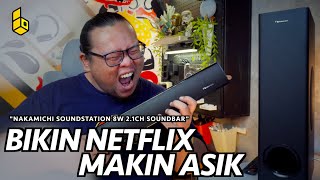 Review Nakamichi Soundsation 8W 21ch Soundbar Cocok Buat Nemenin TV kalian [upl. by Yereffej]