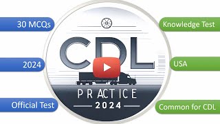 CDL Practice Test 2024 Common Knowledge Test 2024 for All US Commercial Drivers [upl. by Jane]