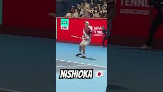 Yoshihito Nishioka takes the set in the 1st round match nishioka yoshihitonishioka japanopen [upl. by Analrahc]