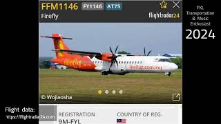 13102024 Firefly ATR 72500 9MFYL FY1146 flyover Happy Garden [upl. by Stanwood733]