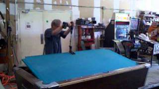 Removing pool table slate [upl. by Nawrocki]