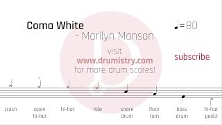 Marilyn Manson  Coma White Drum Score [upl. by Ephrem]