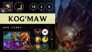 KogMaw ADC vs Ezreal Triple Kill Godlike  KR Grandmaster Patch 1417 [upl. by Anitnatsnok3]