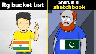 Rg bucket list Vs Sharun ki SketchbookWho is the Best ANIMATOR [upl. by Bendicty505]