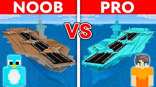 NOOB vs PRO AIRCRAFT CARRIER Build Challenge in Minecraft [upl. by Yerffoeg]