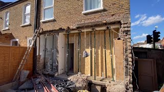 Knocking out the back wall  London Extension build Ep 18 [upl. by Iuq]