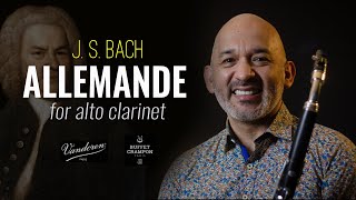 J S Bach Allemande for solo alto clarinet Marco Mazzini Peru [upl. by Yralih]