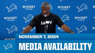 Detroit Lions coordinators meet with the media  November 7 2024 [upl. by Nnalatsyrc]