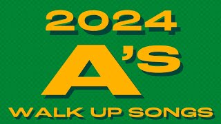 Oakland As Walk Up Songs 2024 [upl. by Nahtahoj]