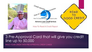 3 PreApproval Credit cards with a Credit Limit up to 50000 [upl. by Arolf390]