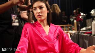 Jacquelyn Jablonski Backstage at the 2011 Victorias Secret Fashion Show [upl. by Beuthel303]