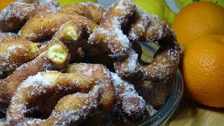 recette de bugnes 🍋🍊 moelleuses aux zeste dorange et citron [upl. by Thorlie]