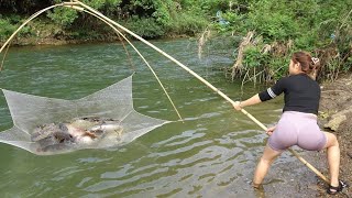 TIMELAPSE Exciting Fishing How To Catch Fish In The Wild Fishing Techniques Catch Many Big Fish [upl. by Anaugal]