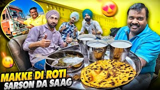 Punjab Ka Most Famous Makke Di Roti Sarson Da Saag 😘  Truck Modification  vlog [upl. by Naujat]