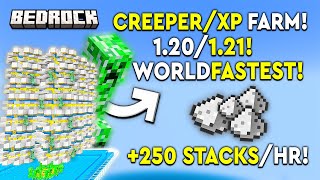 BEST CREEPER amp XP FARM 121 Minecraft Bedrock Tutorial  10000H MCPEXBOXPSNintendoWin10 [upl. by Mutua779]