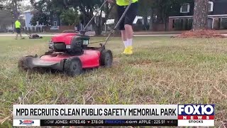 MPD recruits clean Public Safety Memorial Park [upl. by Mathilde311]