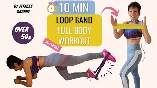 10 MIN MINI RESISTANCE BAND WORKOUT – Medium entensity exercises with LOOP BAND for women [upl. by Lorelei511]