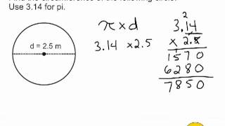 Circumference Of A Circle Using 314 For Pi [upl. by Atwater249]