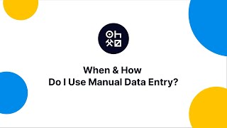 When and how do I use manual data entry [upl. by Evangelina676]