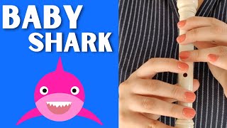 Baby shark song tutorial by recorder [upl. by Clayberg]