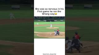 He was moving though😂💀 mlb baseball sports funny fail running run boy nervous anxiety [upl. by Ellehcram532]