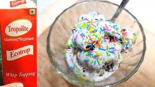 tropolite whipped Cream ice cream  how to make ice cream using whipping cream how to use tropolite [upl. by Remat]