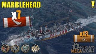 Marblehead 7 Kills amp 153k Damage  World of Warships Gameplay [upl. by Filipe664]