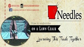 Embroider on a Lawn Chair  Needles Embroidery [upl. by Aidyl]