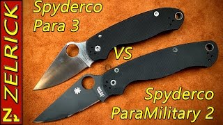 Spyderco Para 3 vs Spyderco Paramilitary 2 [upl. by Amsirahc376]