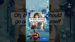 justin bieber love yourself lyrics status [upl. by Nart]