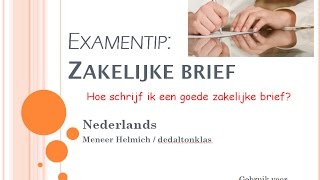 Hoe schrijf ik een goede zakelijke brief Kijk en maak gelijk je brief dus interactief [upl. by Adnilrem]