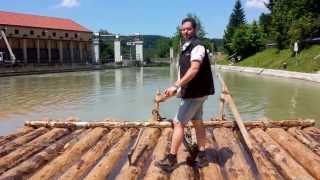 Floßfahrt auf der Isar Die längste Floßrutsche Europas im Mühltal bei Straßlach [upl. by Nivlen305]