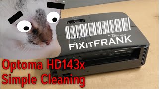 Optoma HD143X DLP Projector  Simple Cleaning for Flickering Image [upl. by Airpal292]