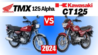 Honda TMX 125 Alpha vs Kawasaki CT125  Side by Side Comparison  Specs amp Price  2024 [upl. by Crow]