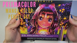 Prismacolor Manga color pencil set art prismacolor manga unboxing swatches [upl. by Obaza]