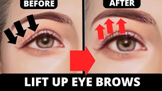 FACE YOGA FOR EYE BROW LIFT  FIX EYE BROWS  HOW TO LIFT EYE BROWS [upl. by Comfort]