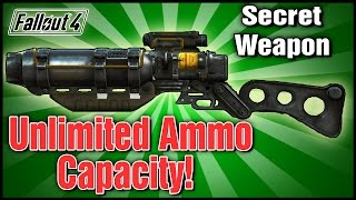 Fallout 4 Secret Unlimited Ammo Capacity Laser Rifle Prototype UP77 Limitless Potential [upl. by Zales]