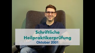 Schriftliche Heilpraktikerprüfung Oktober 2001  Alle Fragen mit Lösungen [upl. by Jillie]