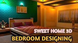 Sweet home 3D tutorial Design and render a bedroom2019Interior designing [upl. by Irallih458]