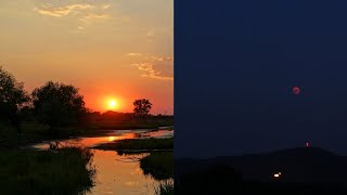 Sonnenuntergang und Mondfinsternis 27072018 [upl. by Asilak]