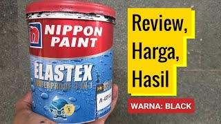 Cat Tembok Nippon Paint Elastex Warna Hitam Black amp Hasilnya [upl. by Hillyer]