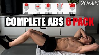 COMPLETE 20 MIN ABS WORKOUT At Home No Equipment [upl. by Halilak]