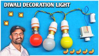 How to make decoration light at home 💥🪔🪔🪔💥 [upl. by Noryk]