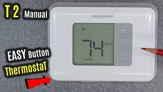 HONEYWELL Home T2 Guide  Basic Manual Digital Thermostat  So SIMPLE amp EASY to use [upl. by Mahoney]