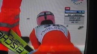 Manuel Fettner  1255 m  Engelberg 2009  Crash [upl. by Toland]