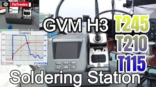 GVM H3 Soldering Station JBC T245 T210 T115 graphics highspeed [upl. by Yuille926]